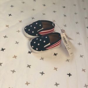 NWT 💥4 for $20💥 0-3m Stars + Stripes Slip Ons